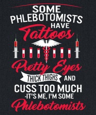 Phlebotomist Shirt Have Tattoos Pretty Eyes Thick' Tote Bag